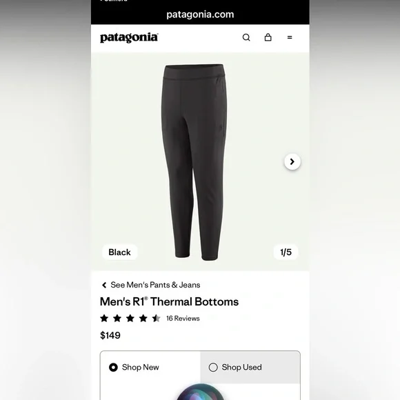 Patagonia Men's Black Ski & Snowboard Jacket - Picture 5 of 11